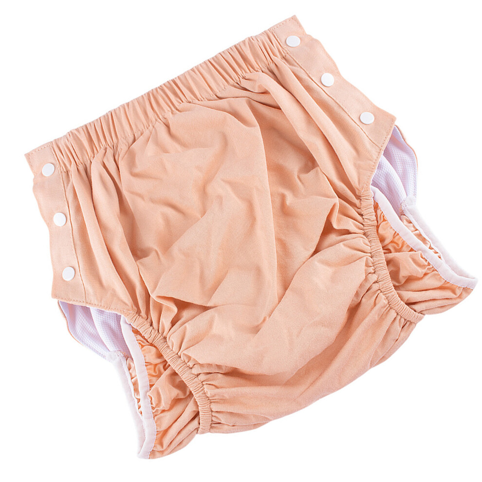 Adults Pants Soft Reusable Incontinence-XXL Pure cotton orange