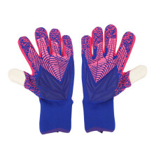 Guantes de portero de fútbol con palma de látex texturizada y agarre fuerte Tejido de malla elástica transpirable Tejido absorbente del sudor
