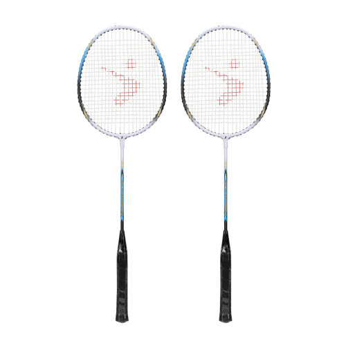 Paar blaues Badmintonschläger-Set aus