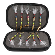Champion Angler's Choice: Angelköder aus Metall mit scharfen Haken, salzwasserbeständig, tragbares Angelset, vielseitig einsetzbar für Barsch,
