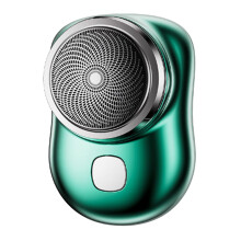 Mini Razor, Portable Electric Shaver, Men's Beard Trimmer, Portable, Compact, Rechargeable Beard Trimmer, Mini Pocket Trimmer (Green)