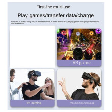16FTLink-Kabel für Oculus Quest2/3, Hochgeschwindigkeitsdaten- und Lade-Kabel, Ladegerät-Zubehör VR He