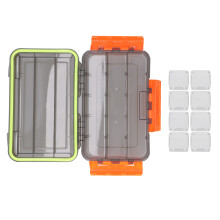 Organisateur de matériel de pêche Angler's Essential, couvercle transparent, compartiments amovibles et joint étanche, conçu pour un accès