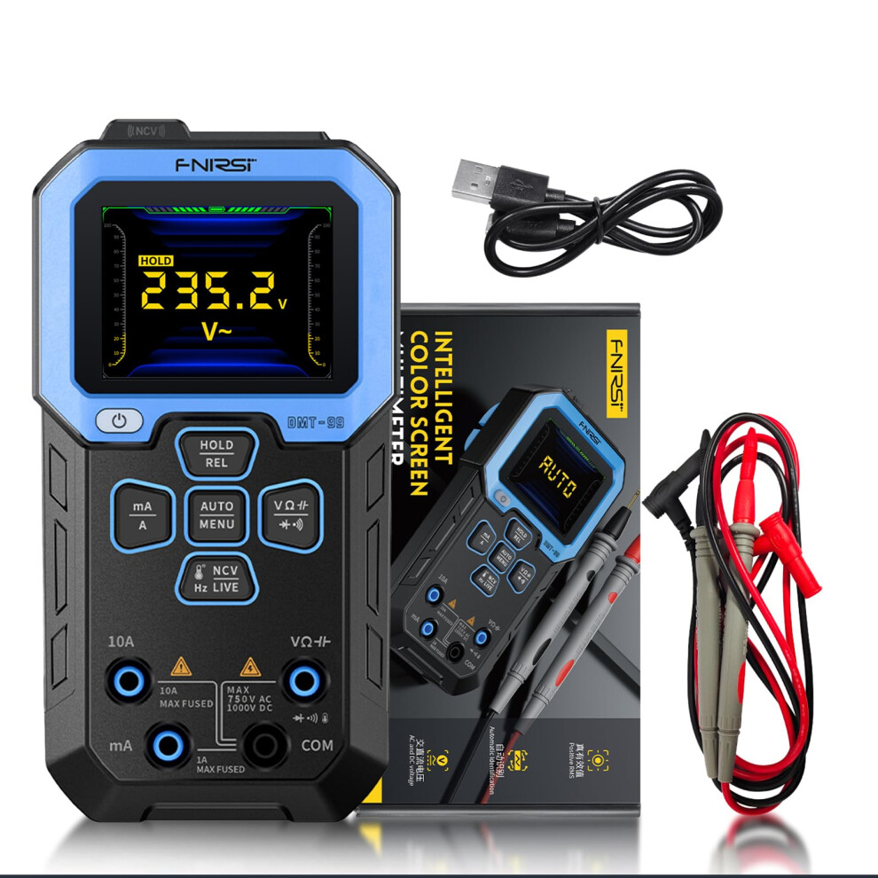 Multimeter 2.4 Inch Tft Screen Auto Detection Ammeter 10000 Counts Monitoring Recording Intelligent Protection 9323874505442