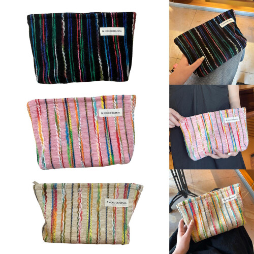 Modern Makeup Case with Zipper Toiletry Bag Storage-Pink 2