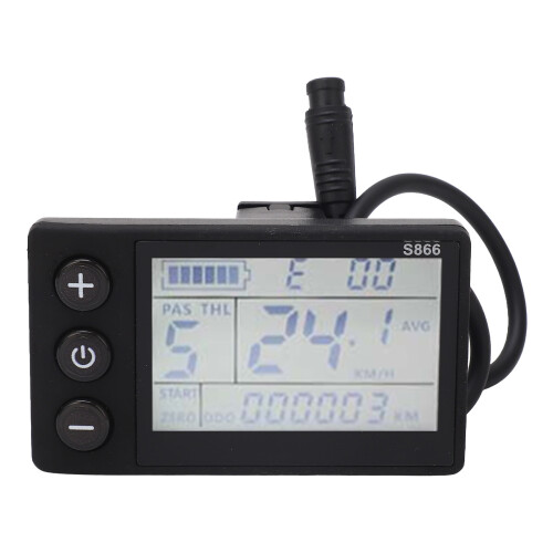 Οθόνη LCD για ηλεκτρικό ποδήλατο, αδιάβροχη υποδοχή S866LCD οθόνη πίνακα ελέγχου