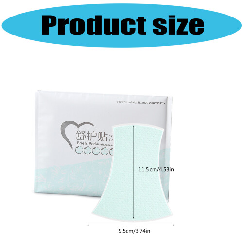 12pc Disposable Invisible Panty Liners SelfStick Cotton-Gray 2
