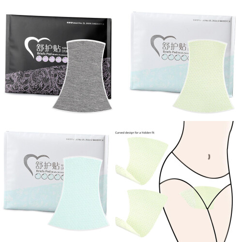12pc Disposable Invisible Panty Liners SelfStick Cotton-Gray 1