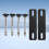 Recovery Tracks Mounting Bracket with AntiTheft Traction Board Pins, Heavy Duty Rustproof Kit 5