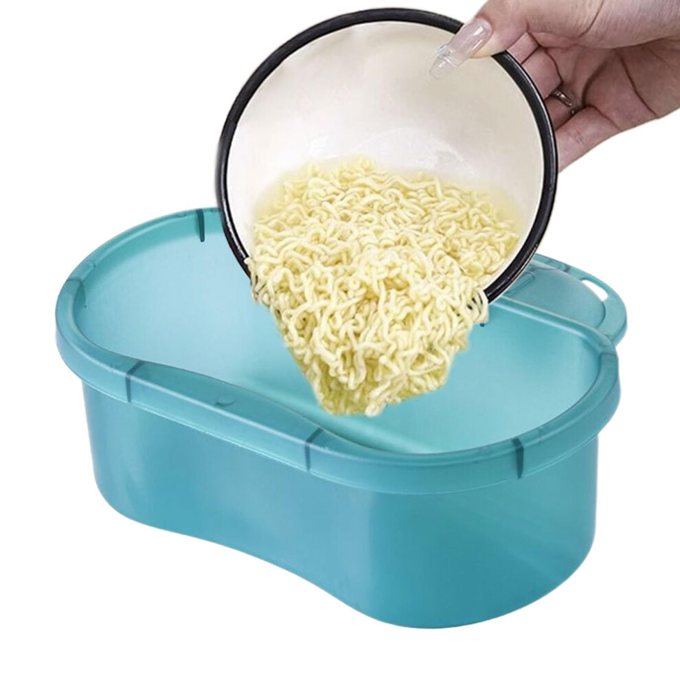 Kitchen Sink Strainer Basket Hangable Nodrilling Drain Rack Blue For Baking Shops Restaurants Rentals Hotels Dormitory 9323874505886