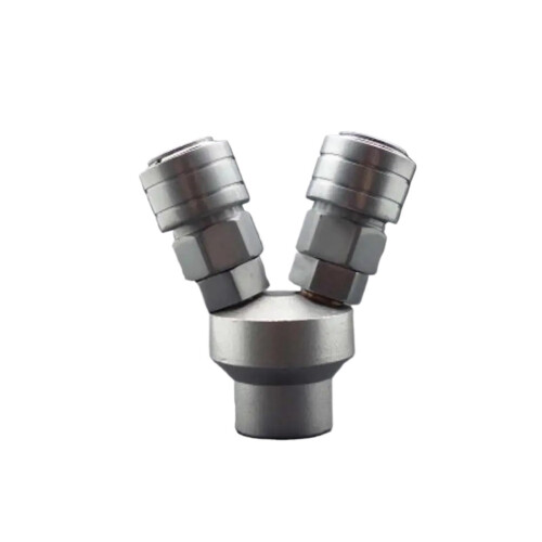 2 Ways 1/4' Female C Type Air Hose Quick Coupler Socket Connector SelfLocking 1/4Inch Quick Connect C Type Coupler