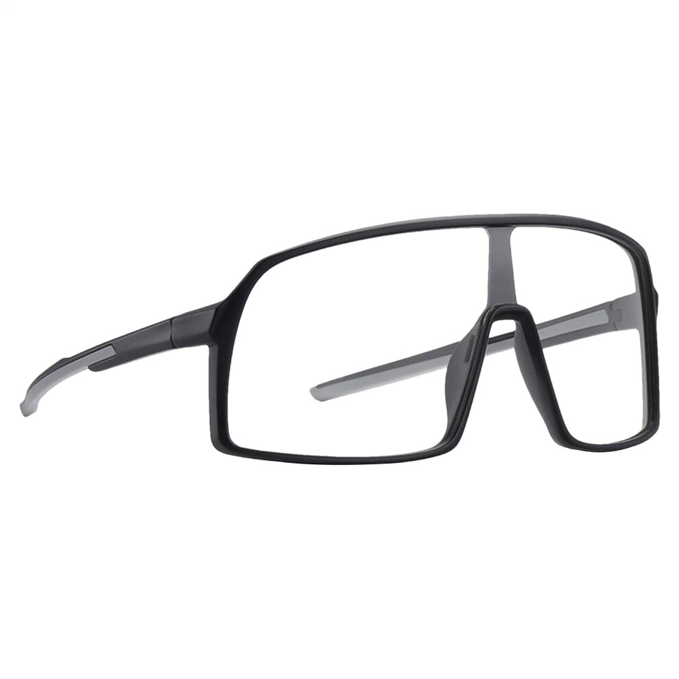 Photochromic Safety Glasses Unisex Goggles, Cleartodark Transition Lenses, Windproof Black Frame For Biking And Running 9323874505770
