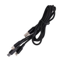 USB C-splitter-multiladekabel, PD QC-ladeprotokoll Konverter USB A til USB C hurtigladekabel med datasynkronisering Charge4Devices samtidig