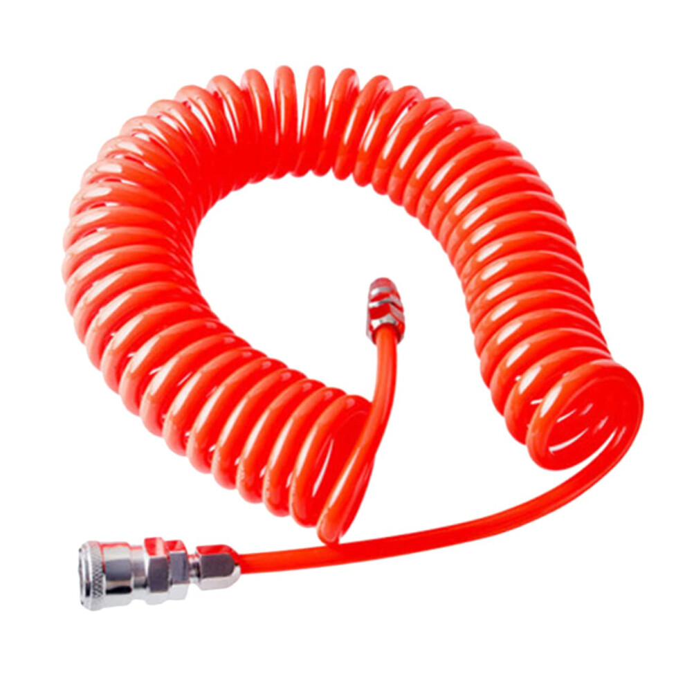 Pu Air Compressor Hose Quick Connector 8X5mm, 6M, Pressure Pneumatic Recoil Spring Tube For Industrial Airline Use 9339159739150