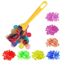 Yellow Magnetic Rods and Bingo Chips Set 100 Metal Ringed Discs STEM Kit