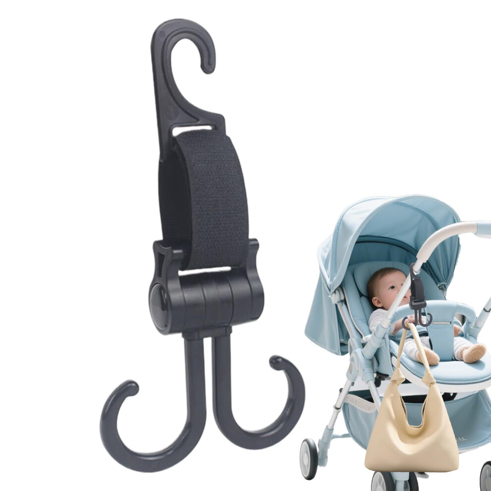 Stroller Pocket Hook Rotating Organizer For Double Strollers Universal Fit SlipProof Liner Hanger Clips And Hooks