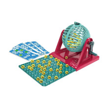 Bingo Playset, ParentChild Games, Vintage Hand Crank Bingo Balls with Cage Bingo