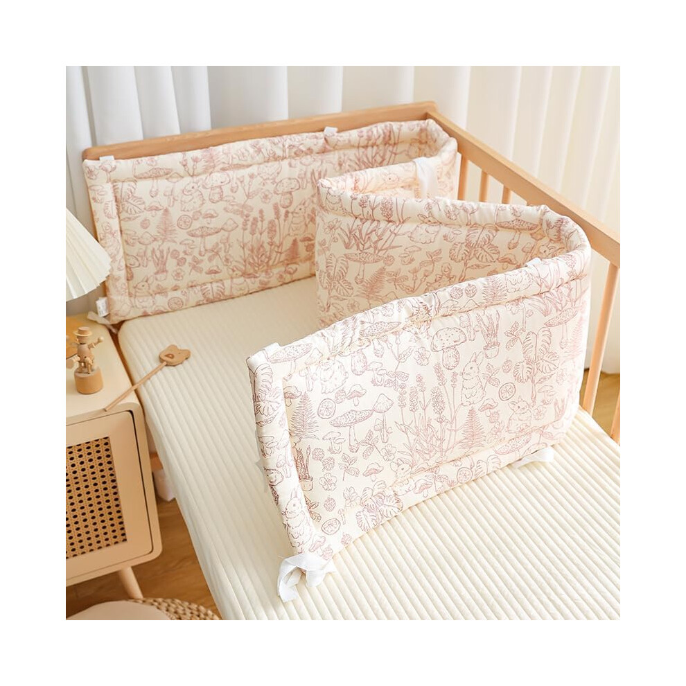 (180X28cm, P3) Adjustable Baby Cot Bumper Set & Headboard Protector Bed Side Guards for Baby/Toddler Cribs Cushion Side Protectors,P7