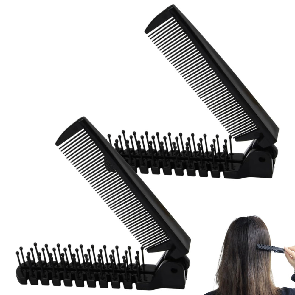 Unisex Travel Hair Brush 2Pcs Foldable Compact Antistatic Pocket Comb For Men And Women Travel