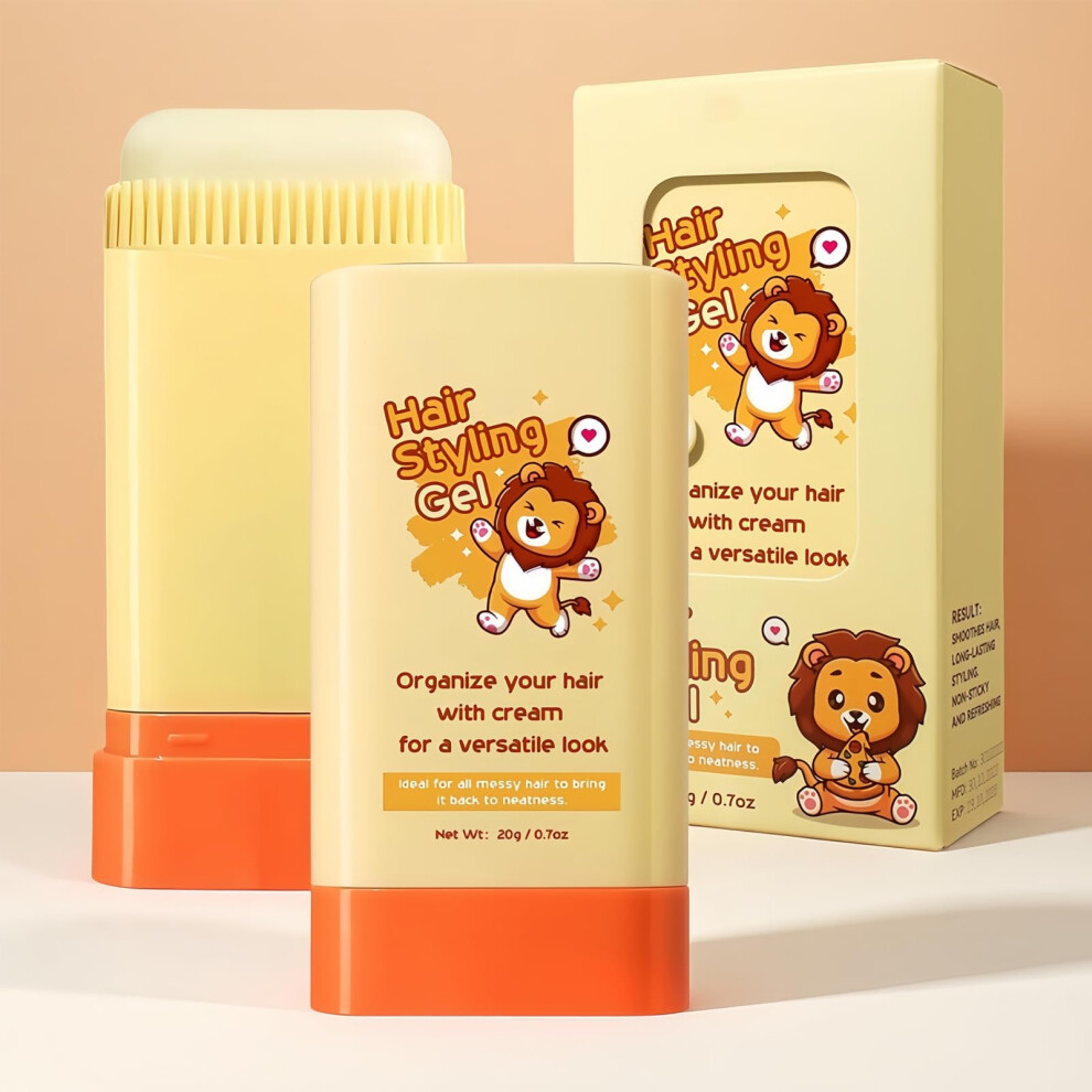 2in1 Hair Wax Stick with Comb for Slick Back Hair, Moisturizing Shine, Frizz Smoothing
