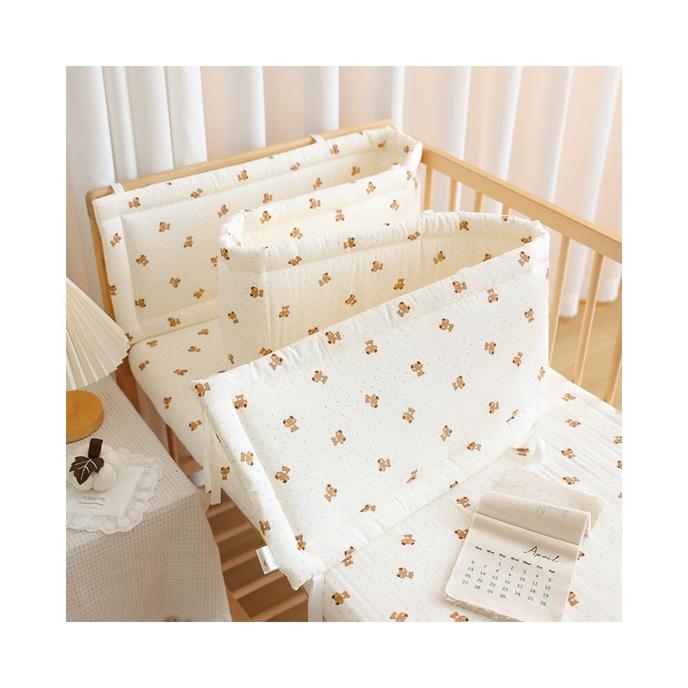 (120X28cm, P5) Adjustable Baby Cot Bumper Set & Headboard Protector Bed Side Guards for Baby/Toddler Cribs Cushion Side Protectors,P7