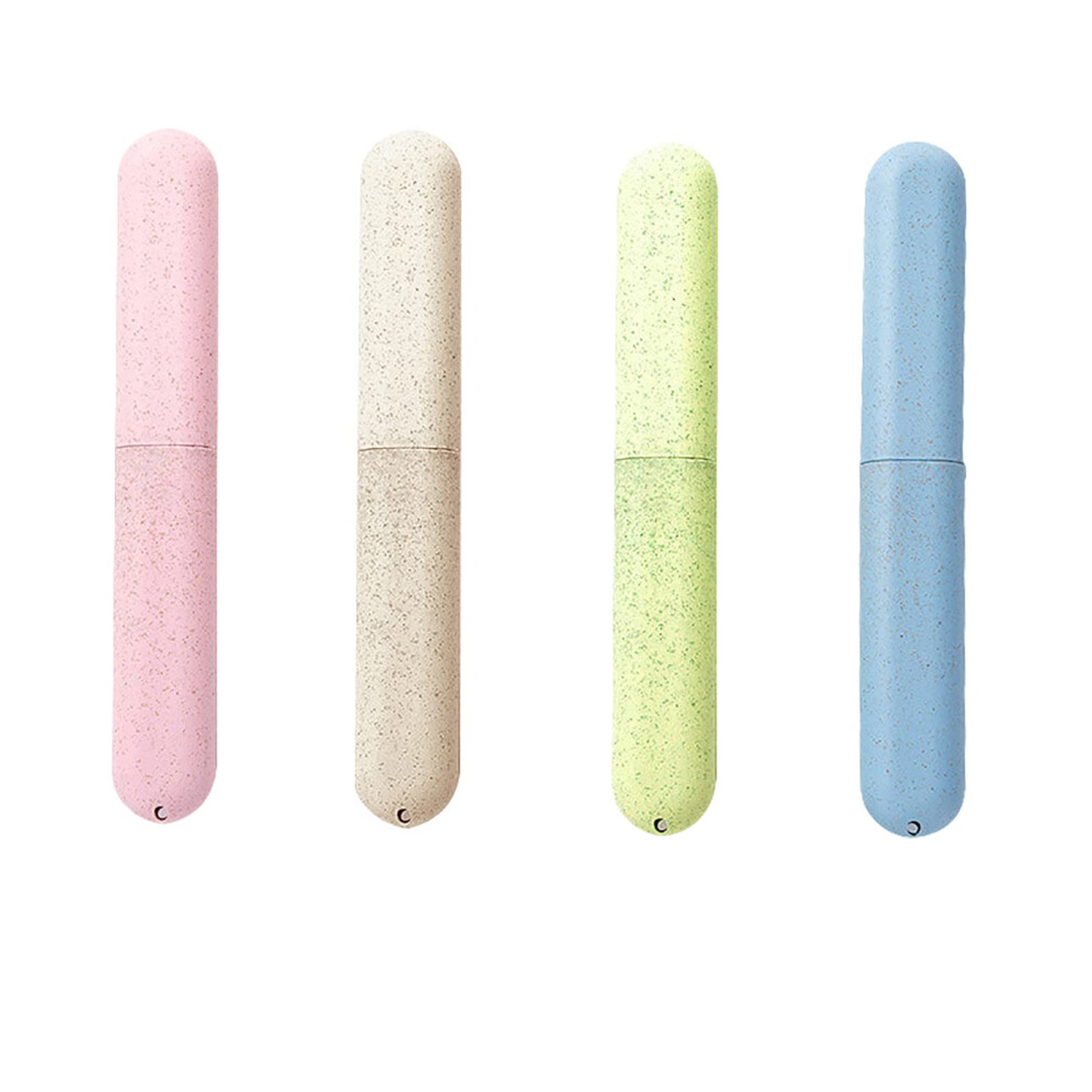 Pack of 4 Toothbrush Case with Ventilation Slots for Travel Family