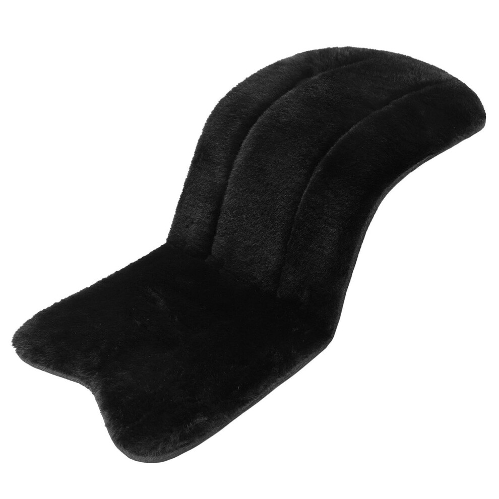 Baby Pushchair Seat Liners Artificial Sheepskin Thick 76X37cm Pram Liner Stroller Pad Cushion Black