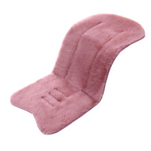Faux Rabbit Fur Baby Cushion Thickened Cotton Winter Universal For Stroller And Chair Pink