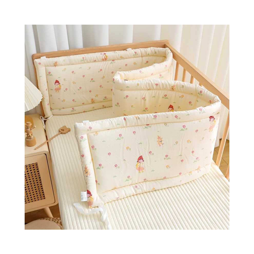 (240X28cm, P11) Adjustable Baby Cot Bumper Set & Headboard Protector Bed Side Guards for Baby/Toddler Cribs Cushion Side Protectors,P7