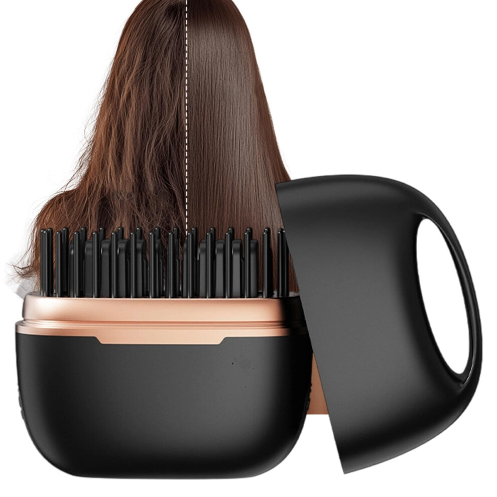Cordless Hair Straightener with Fast Heating and Frizz Reduction for Travel, Camping, Women