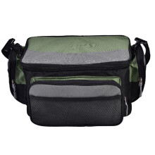 Sac de rangement étanche pour matériel de pêche avec bandoulière souple, résistant à l'usure et doté d'une double fermeture éclair de haute