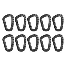 Taktischer Schlüsselanhänger-Karabiner, vielseitig einsetzbarer, robuster Polymer-D-Ring mit leichtem Federschnappverschluss für Rucksäcke, ideal