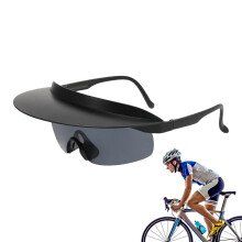 Riding Sunglasses Sun Hat Frame Visor Sports Shades With Mirrored Lens For Hiking, Fishing, Cycling, Camping