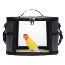 Bird Carrier, Portable Lovebird Cage, Transport Shoulder Bag for Cockatiel, Travel Cage with Mesh Window, Perch L 33 x W 24 x H 6 cm