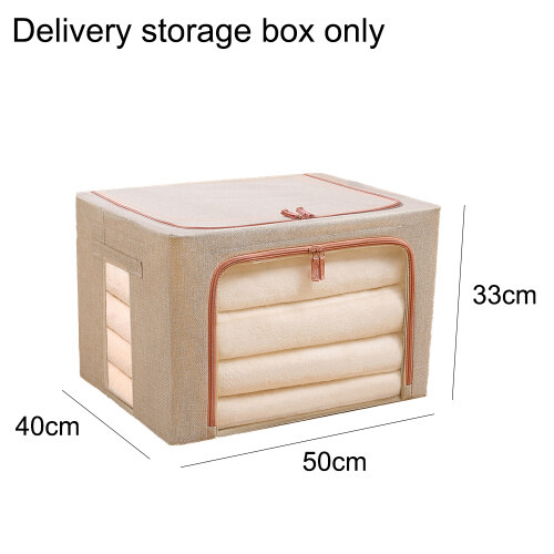 Storage Solutions, Innovative Foldable Organizer, Clear Window for Quick Identification, Robust Metal Frame, Linen Fabric, Space-Saving, Durable Handl 1