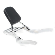 Motorcycle Sissy Bar with Chrome Luggage Rack for Yamaha VStar 400 650 Custom 19962011