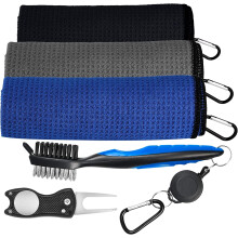 Professional Golfing Companion: Quick Drying Golf Towels With Durable Clip, Perfect For On-the-go Cleaning Needs