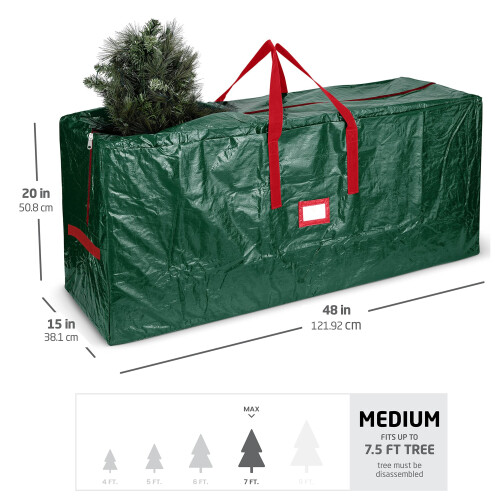 (Green) Large Capacity Christmas Tree Storage Bag 1