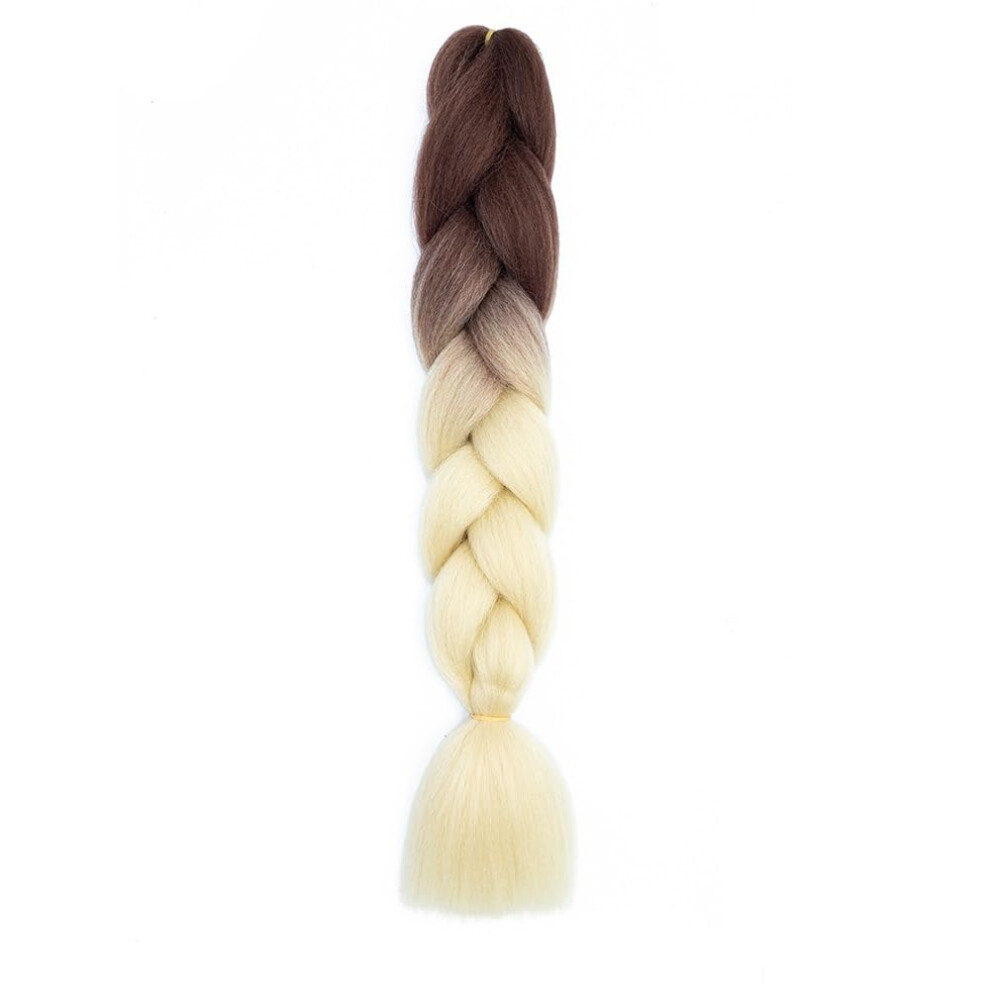 Unisex Human Hair Extension Tape, 100G, 24Inch Jumbo Braid Crochet Hair For Braids, Rainbow Color, Prestretched, Synthetic