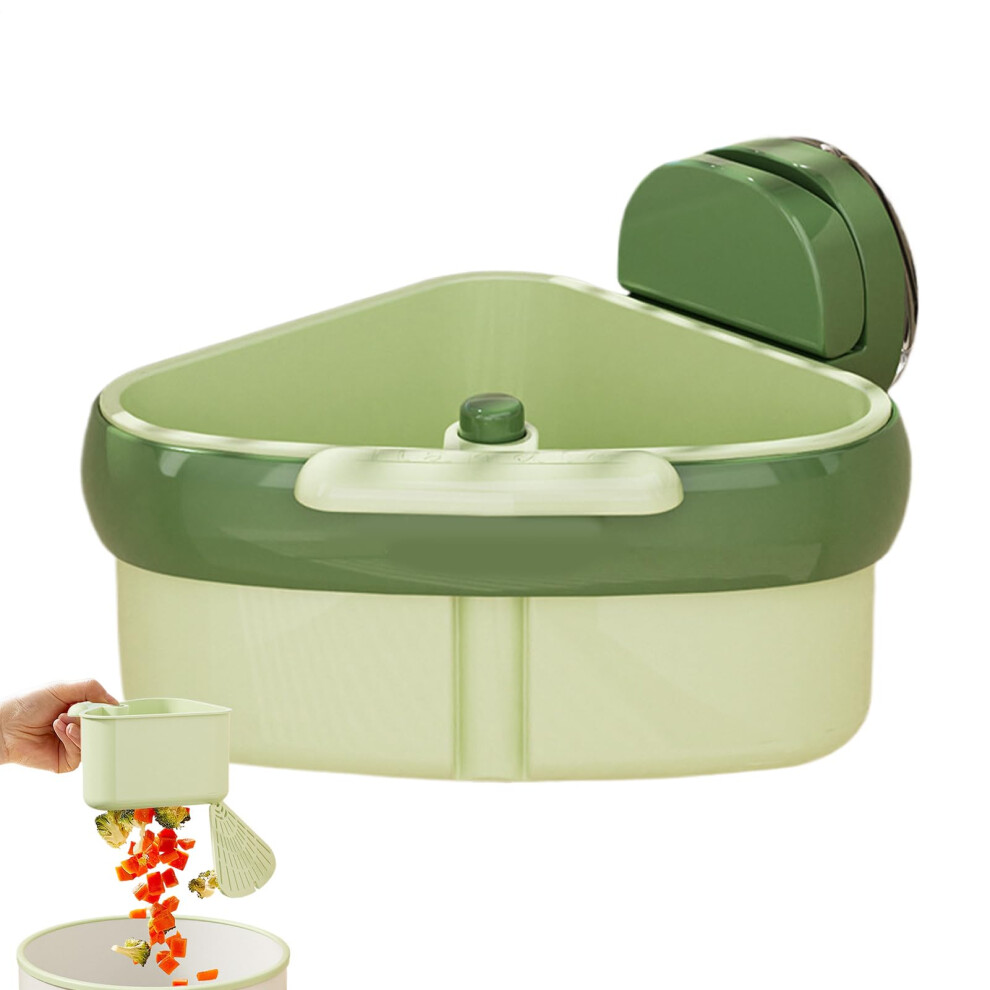 Sink Strainer Corner Basket Suction Cup, Multifunctional Waste Filter, Dishcloth Holder, Green For Restaurant Hotel Home Use 9119770199478