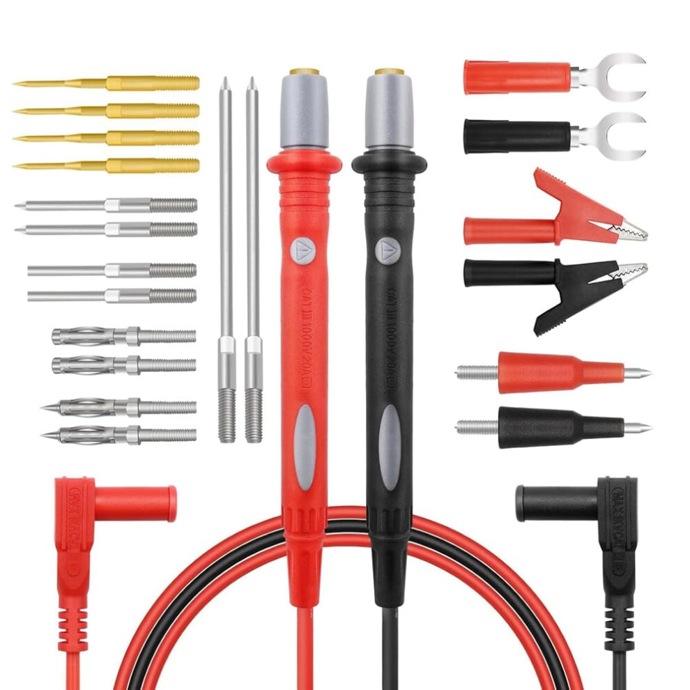 Multimeter Test Lead Kit 22Pcs Back Probe Test Leads With Alligator Clips Probes 9119770199379