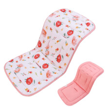 Baby Stroller Seat Reversible Cooling And Heating Insert Breathable Mesh Liners Machine Washable Watercolor Flowers