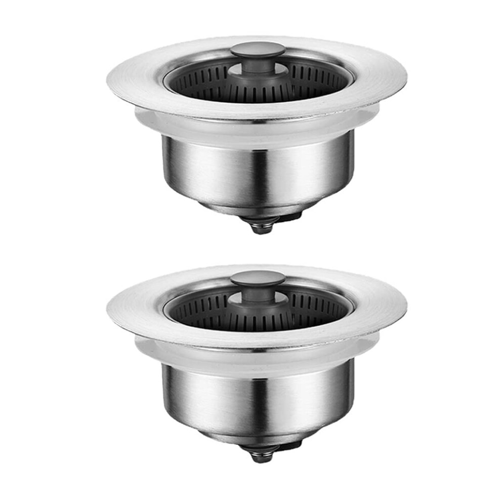 Kitchen Sink Strainer Drain Stainless Steel With Handle Stopper Combo Basket Replacement Fits Kitchen And Bathroom Drains 9339159740149