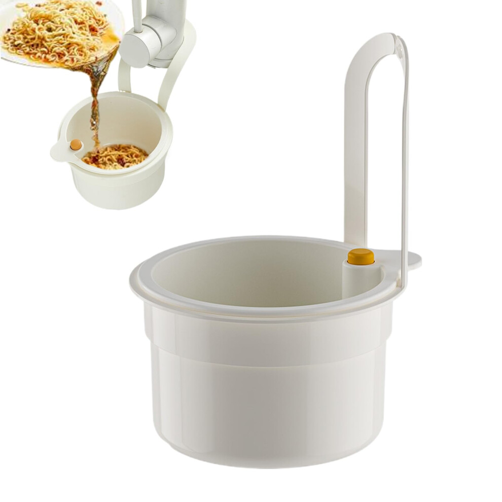 Kitchen Sink Strainer Basket | Automatic Dumping Sink Strainer | White Draining Colander For Food Waste 9339159740255