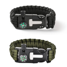 Braccialetto di sopravvivenza in paracord, grado militare 550. Paracord ultra resistente, equipaggiamento tattico compatto per la sopravvivenza,