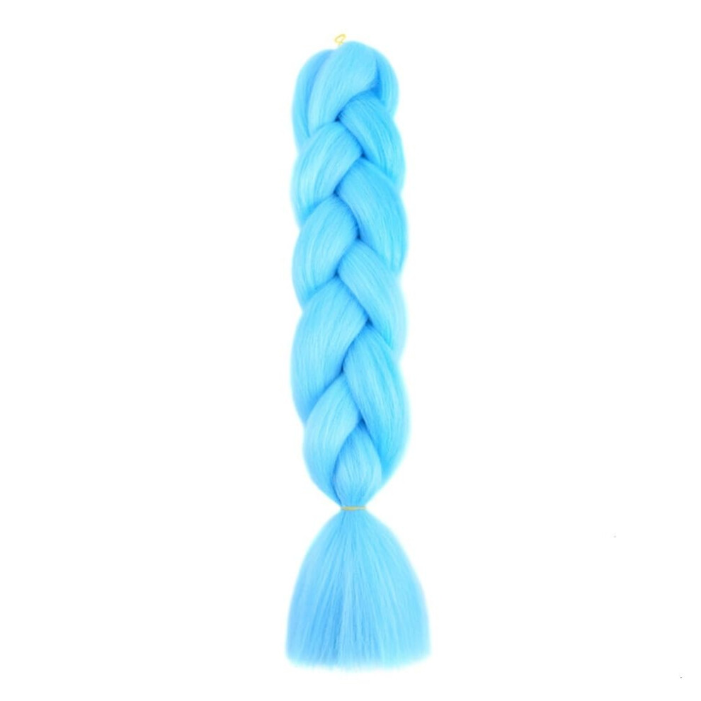 Human Hair Extension Tape 100G 24 Inch Jumbo Braid Crochet Hair For Braids Rainbow Pre Stretched Synthetic Hair