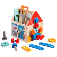Tool Box Children's Workbench, Wooden Toy Children's Tool Montessori Toy Tool Box Educational Games Tool Case Children Boys Girls 2 3 4 5 Years