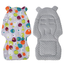 Stroller Liner Reversible Pushchair Seat Liner 40x80cm Universal Fit Machine Washable Cloth Blue Pink Grey