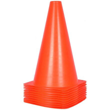 Leichte, tragbare, 18 cm hohe, fluoreszierende Verkehrskegel, leuchtende, auffällige Farben, Markierungskegel für Spielfelder bei Partys