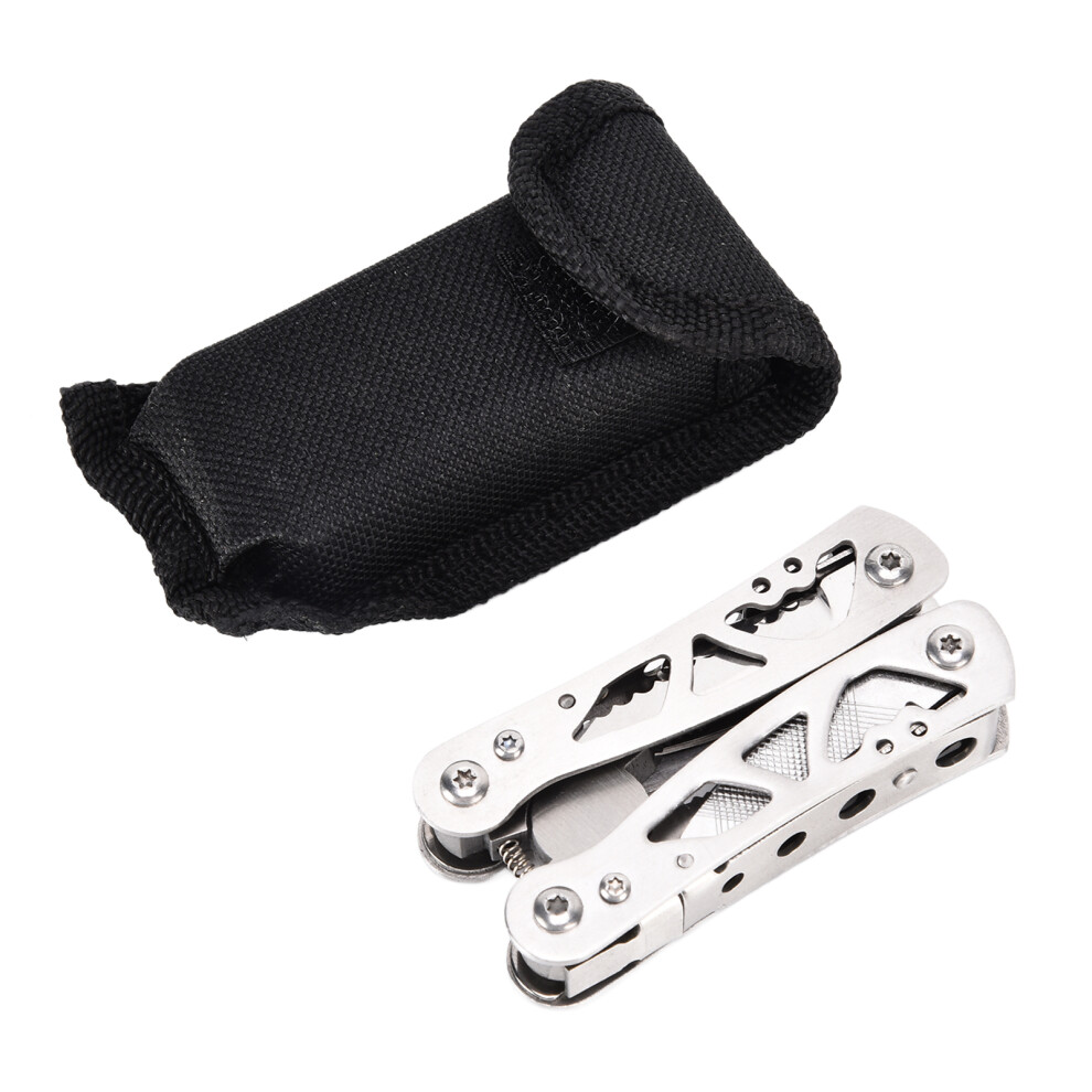 Stainless Steel Multipurpose Tools, Nylon Holster With Belt Clip Accessory, Perfect For Outdoor Activities Like Camping, Fishing, Hiking, Hunting 9088816159908
